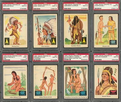 1959 Fleer "Indian Trading Cards" PSA-Graded Complete Set (80)